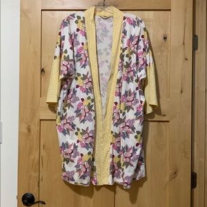 Pact 100% cotton short robe floral pattern